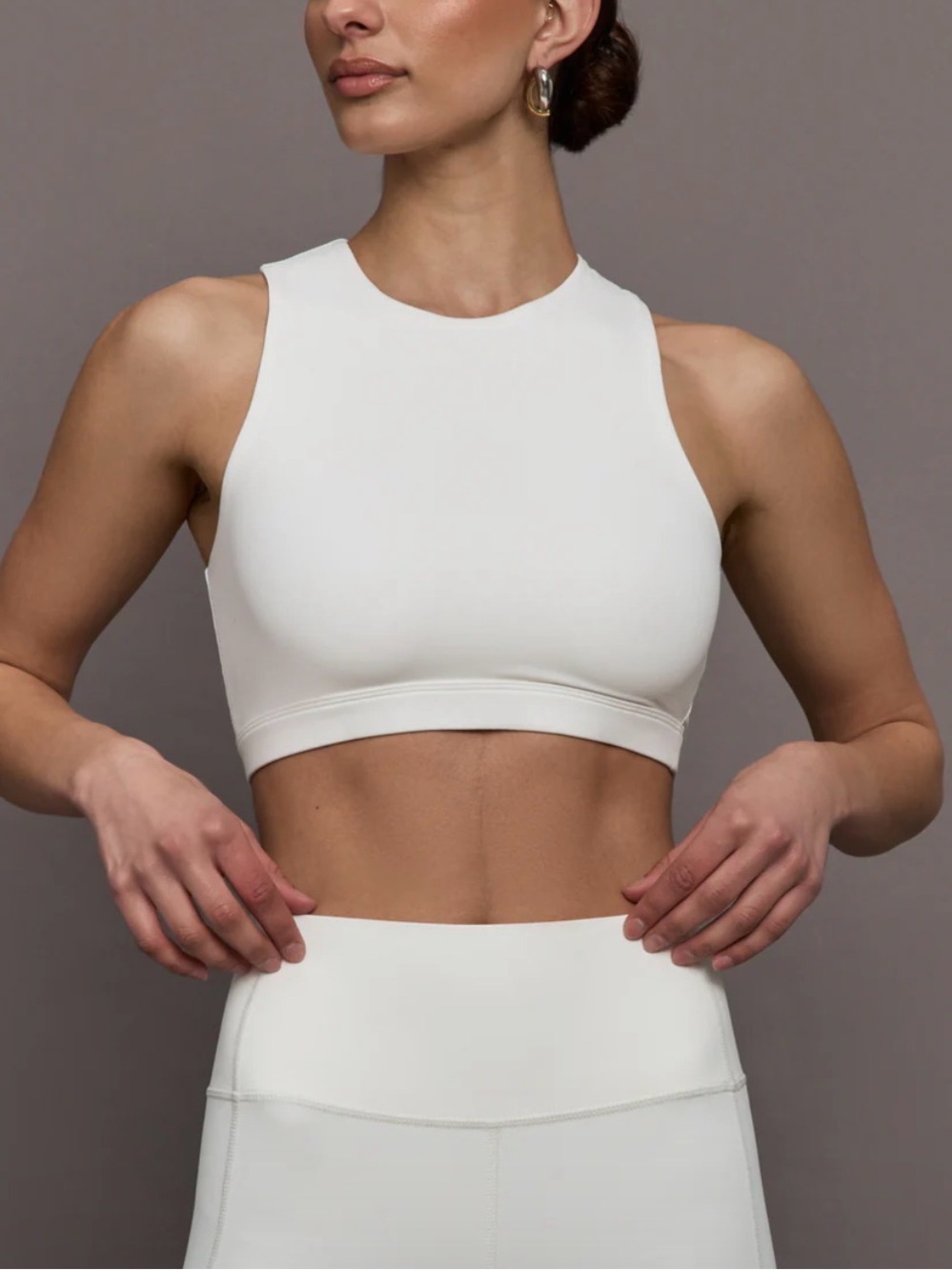 Carbon38 Open Back Bra in Melt White Size Large NWT